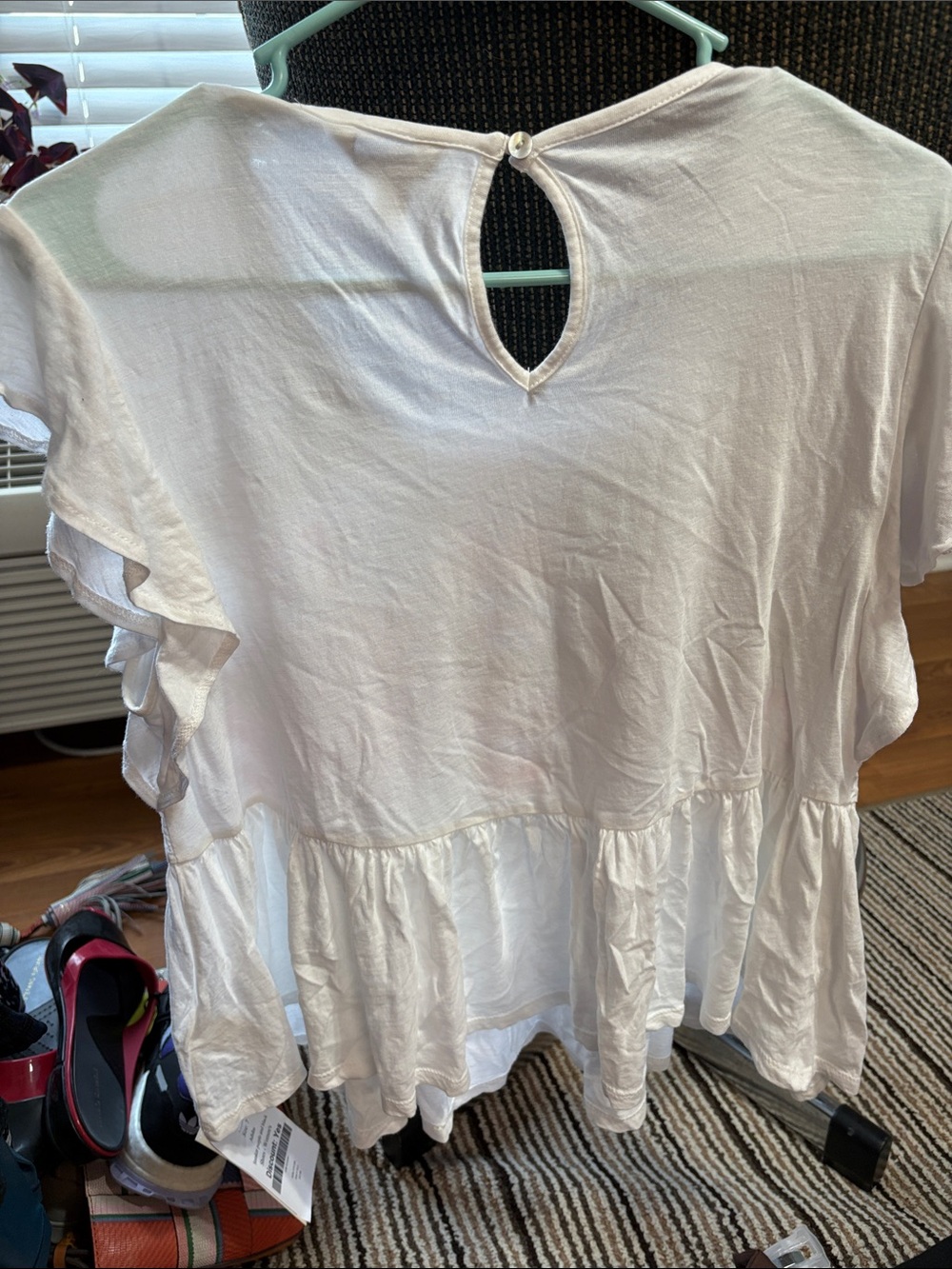 Lucky Brand White Embroidered Short-Sleeve Peasant Blouse - Picture 2 of 3